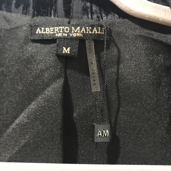 Alberto Makai Black Velvet Blazer M Women Zebra Animal print - Picture 2 of 11